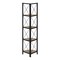 Monarch Specialties Bookshelf, Bookcase, Etagere, Corner, 4 Tier, 60"H, Office, Bedroom, Metal, Laminate, Brown, Black I 3648 - alternate 3